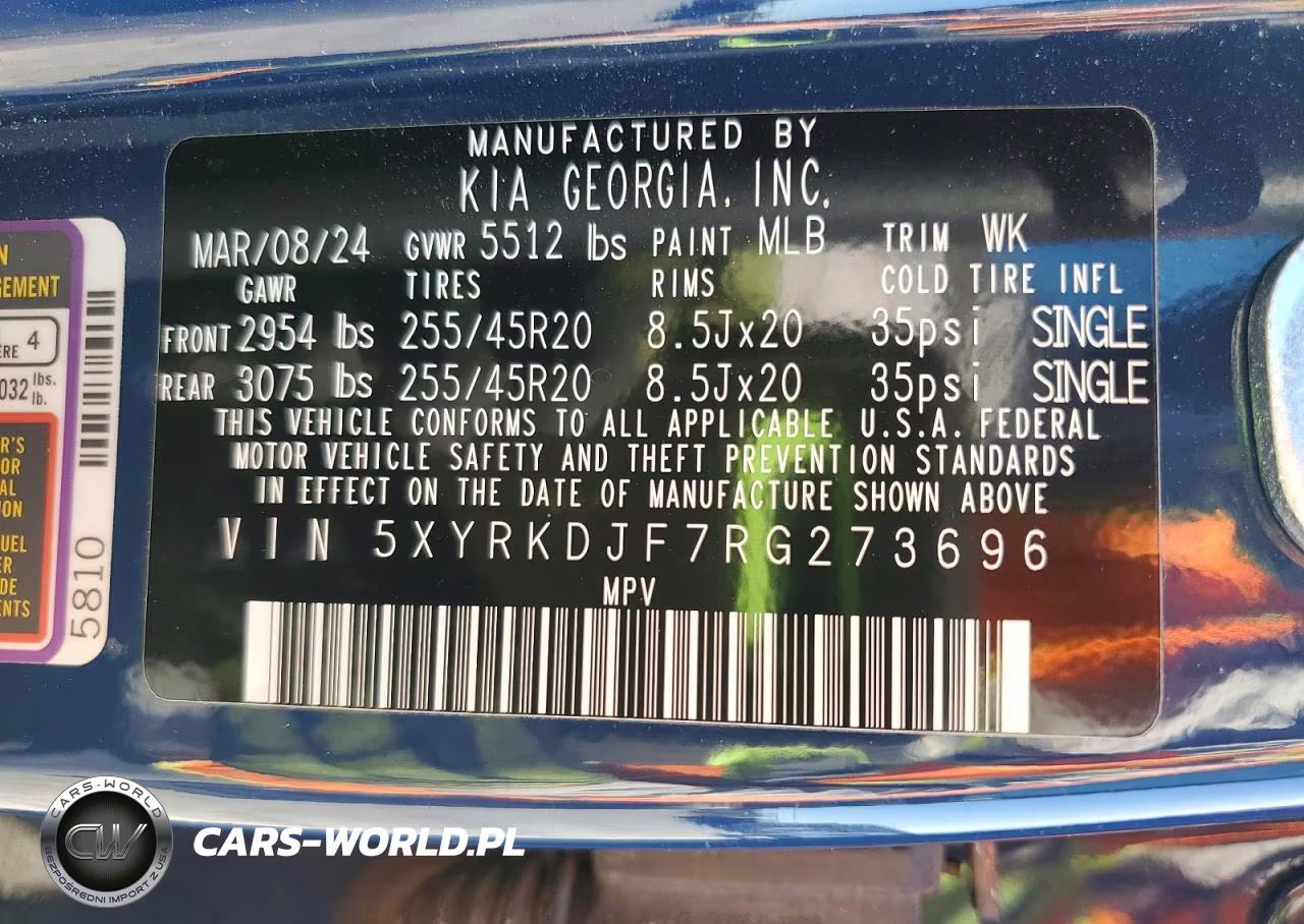 2024 Kia Sorento X-Line Sx Prestige VIN:5XYRKDJF7RG273696 - 13