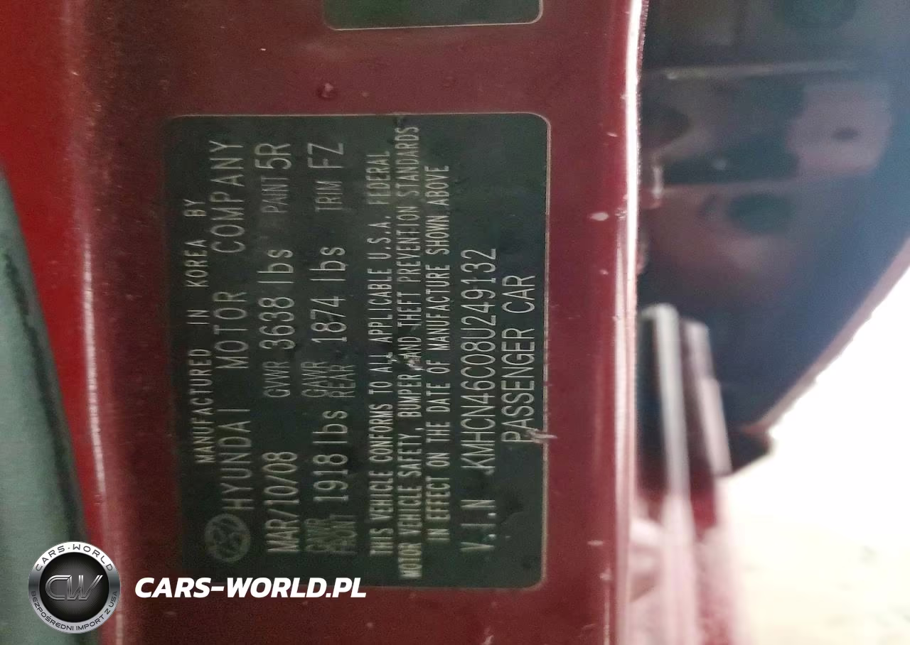 2008 Hyundai Accent Gls VIN:KMHCN46C08U249132 - 12