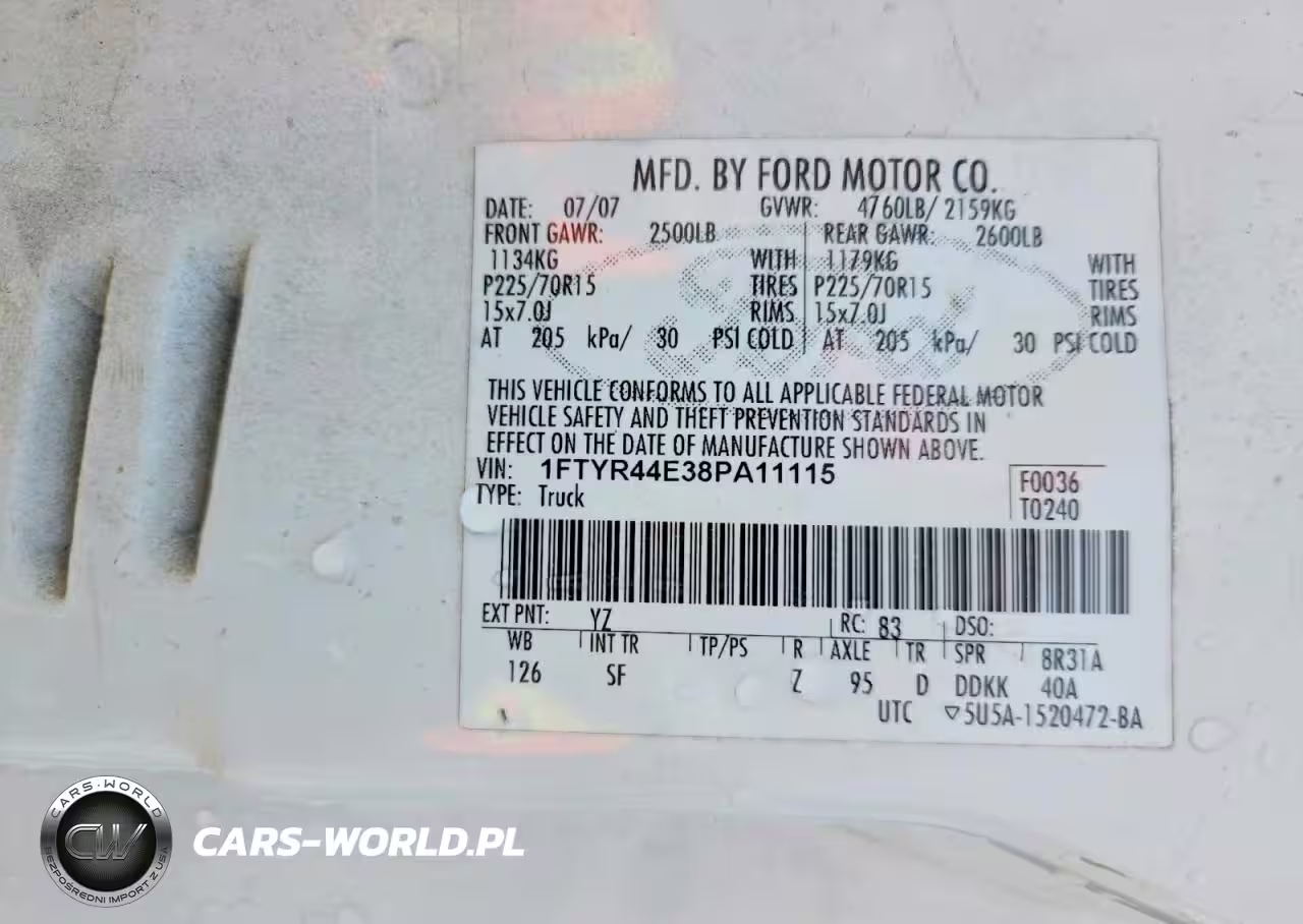 2008 Ford Ranger Super Cab VIN:1FTYR44E38PA11115 - 12