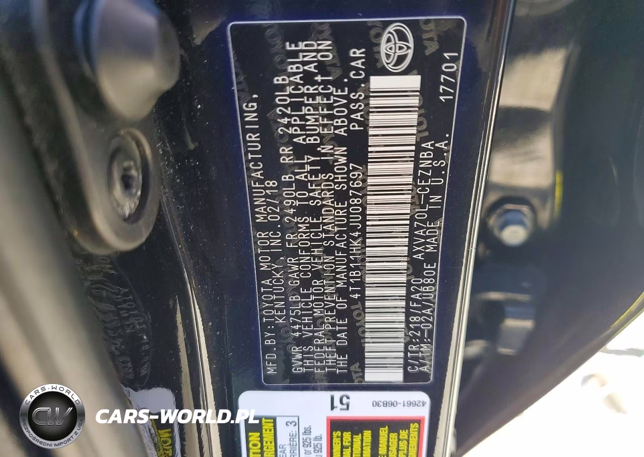2018 Toyota Camry Le VIN:4T1B11HK4JU087697 - 12