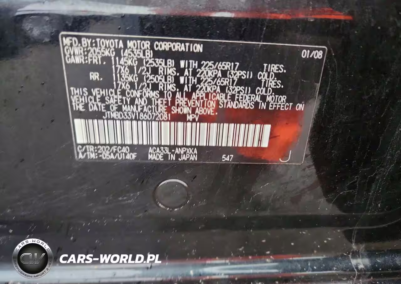 2008 Toyota Rav4 Base VIN:JTMBD33V186072081 - 13