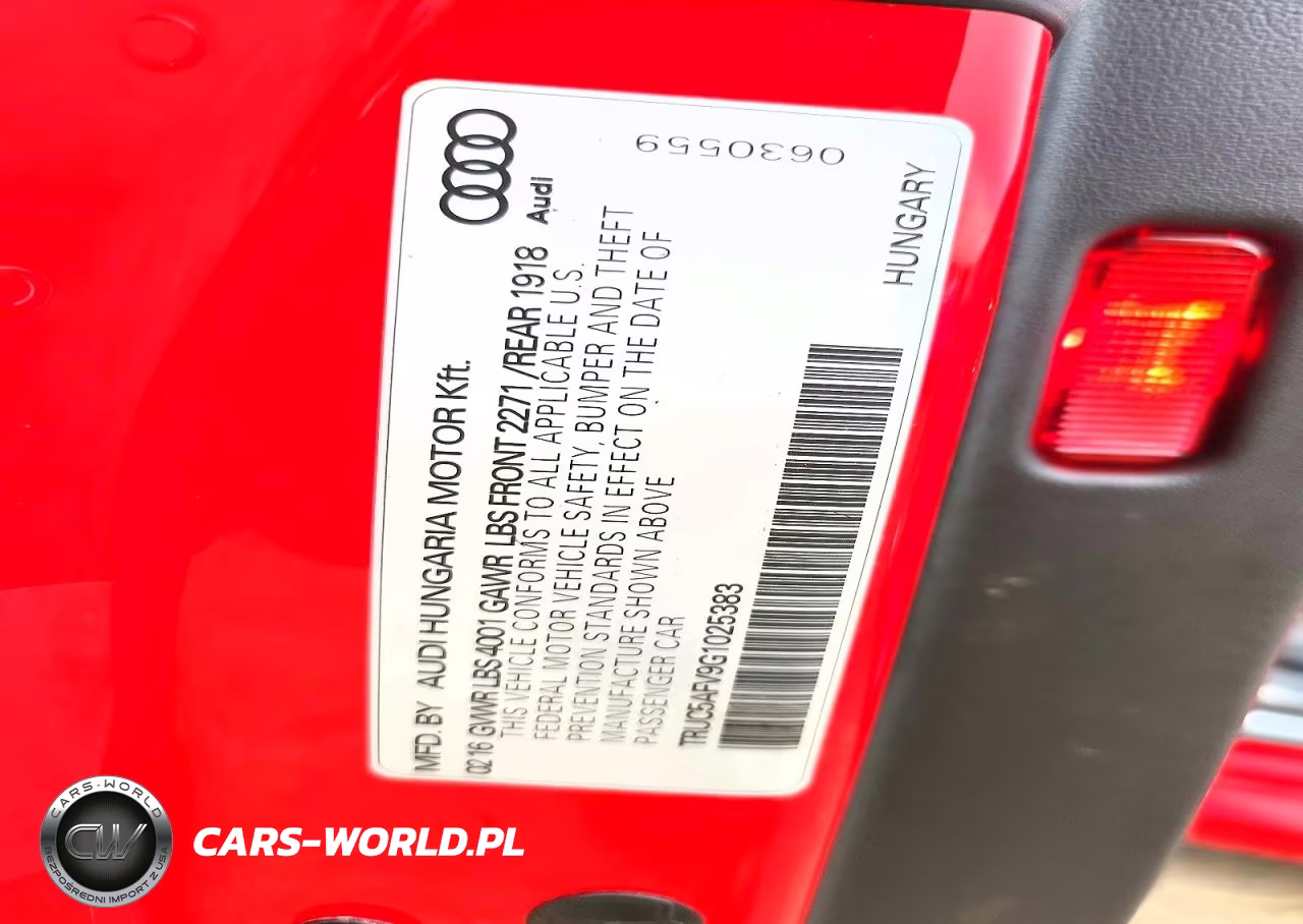 2016 Audi Tt VIN:TRUC5AFV9G1025383 - 12