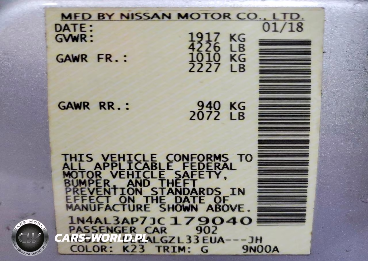 2018 Nissan Altima 2.5 S VIN:1N4AL3AP7JC179040 - 12