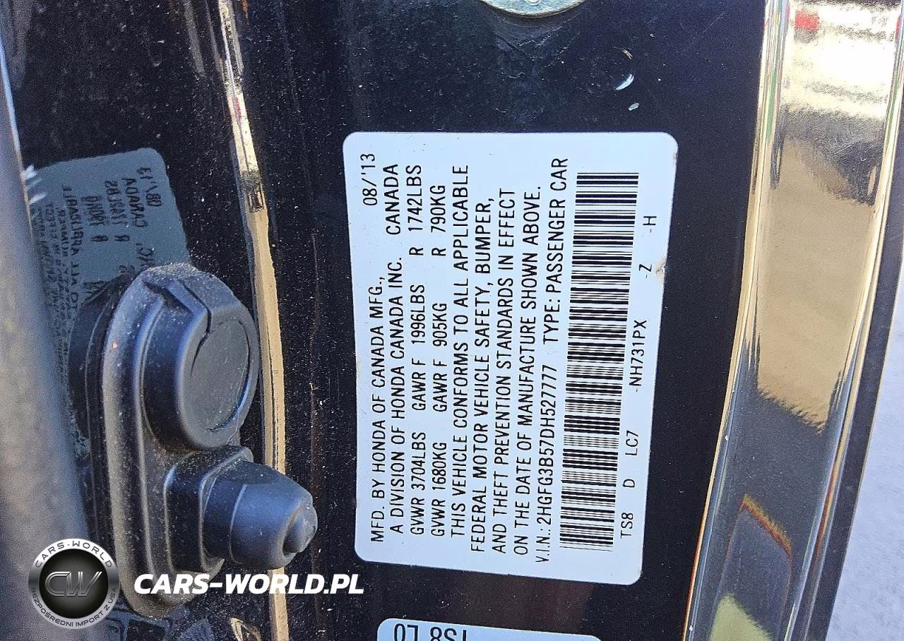2013 Honda Civic Lx VIN:2HGFG3B57DH527777 - 12