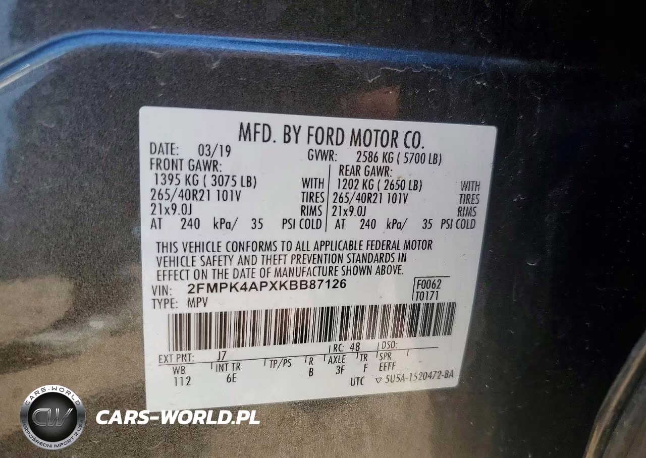 2019 Ford Edge St VIN:2FMPK4APXKBB87126 - 14