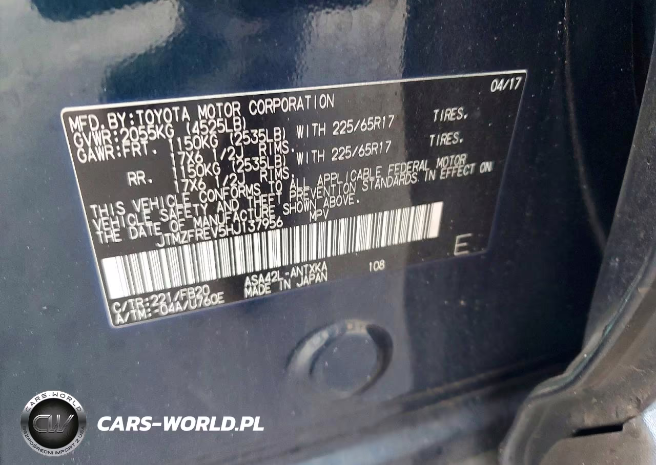 2017 Toyota Rav4 Le VIN:JTMZFREV5HJ137956 - 13