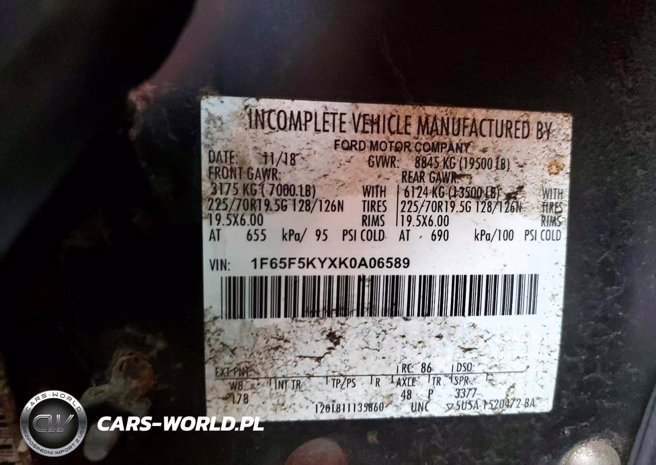 2019 Ford F59 VIN:1F65F5KYXK0A06589 - 13