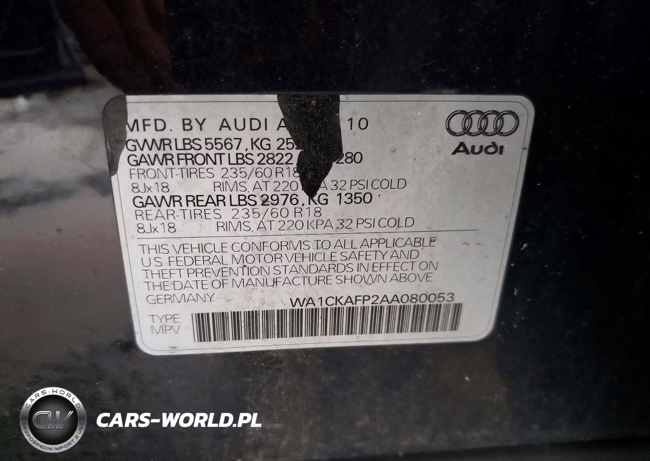 2010 Audi Q5 VIN:WA1CKAFP2AA080053 - 12