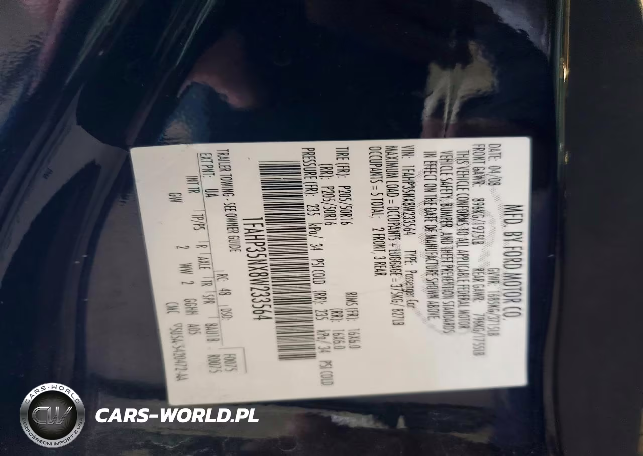 2008 Ford Focus VIN:1FAHP35NX8W233564 - 12