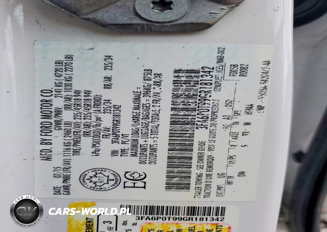 2016 Ford Fusion Se VIN:3FA6P0T99GR181342 - 12