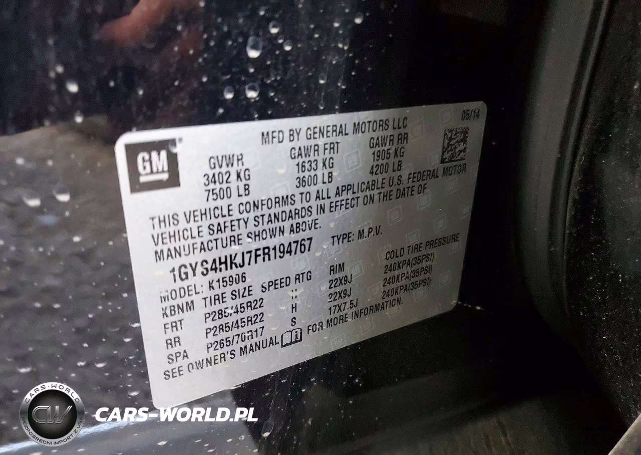 2015 Cadillac Escalade Esv Luxury VIN:1GYS4HKJ7FR194767 - 14