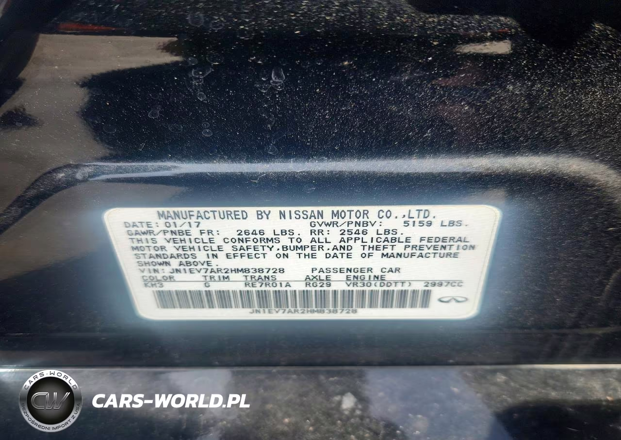 2017 Infiniti Q50 3.0T Signature Edition VIN:JN1EV7AR2HM838728 - 12