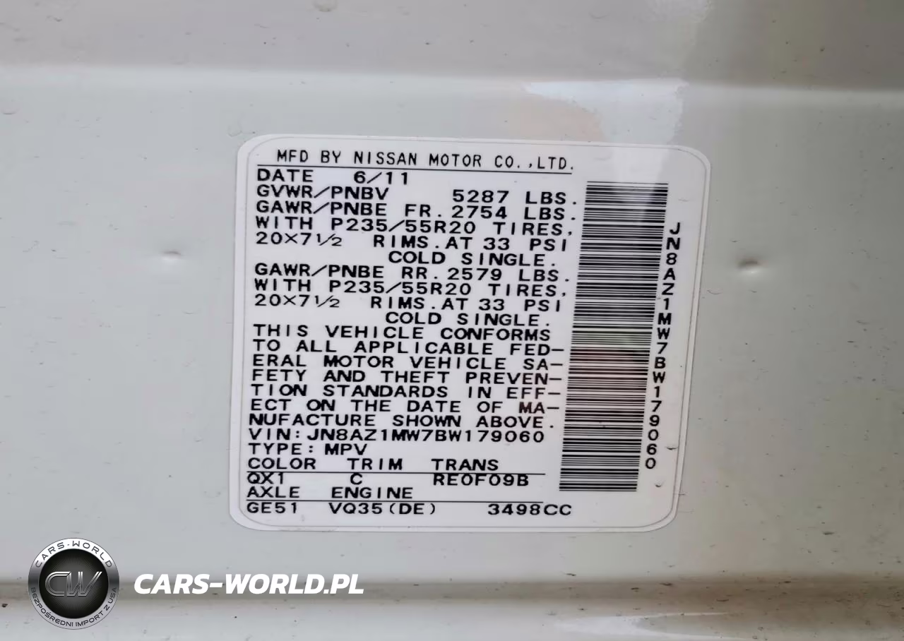 2011 Nissan Murano S VIN:JN8AZ1MW7BW179060 - 13