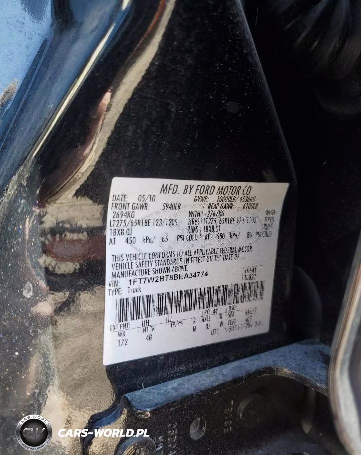 2011 Ford F250 Super Duty VIN:1FT7W2BT8BEA34774 - 13