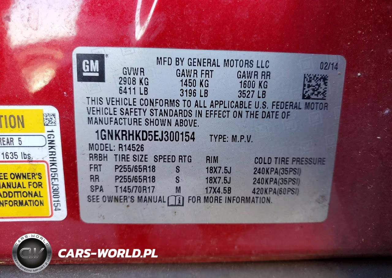 2014 Chevrolet Traverse Lt VIN:1GNKRHKD5EJ300154 - 13