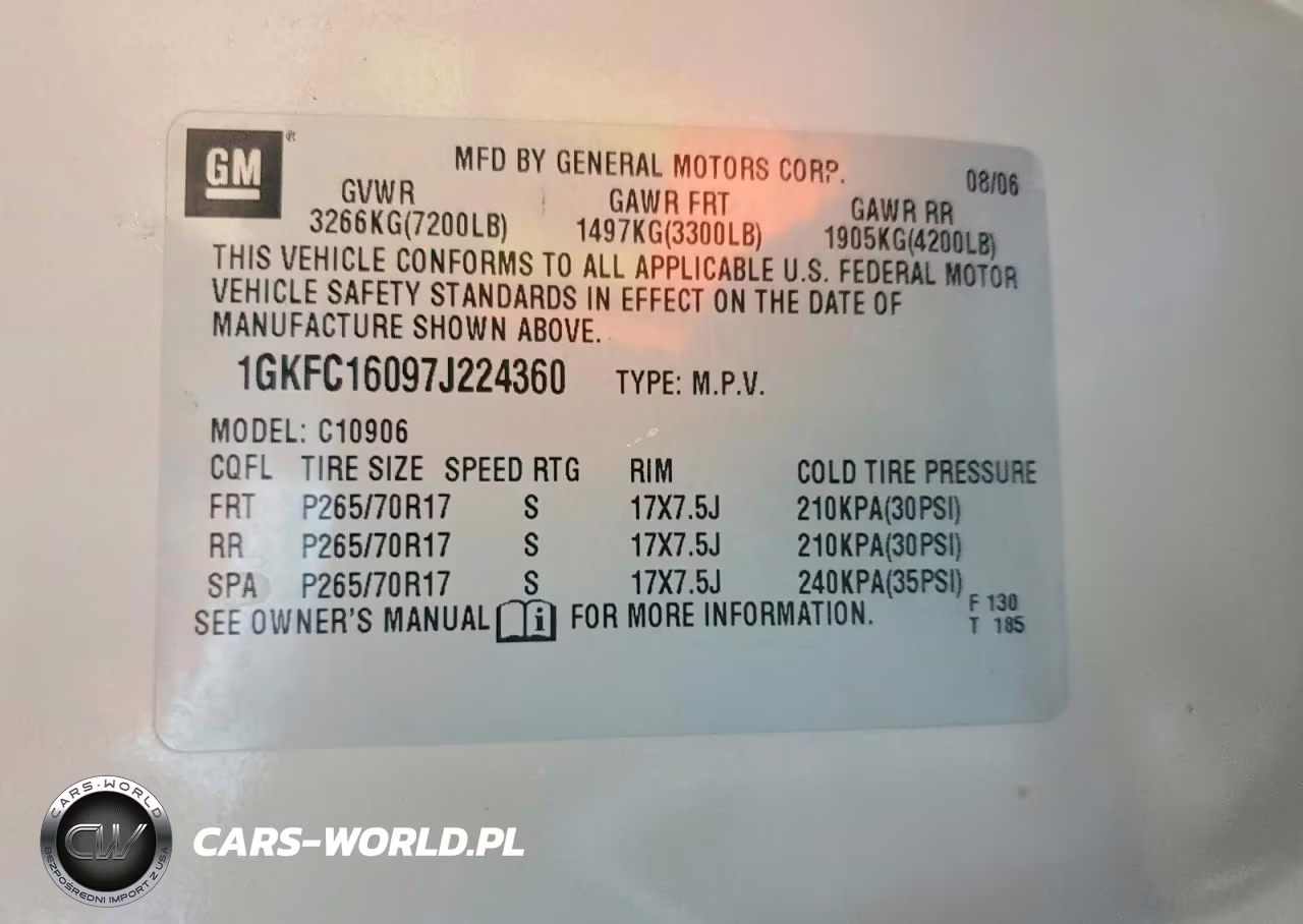 2007 GMC Yukon Xl C1500 VIN:1GKFC16097J224360 - 13