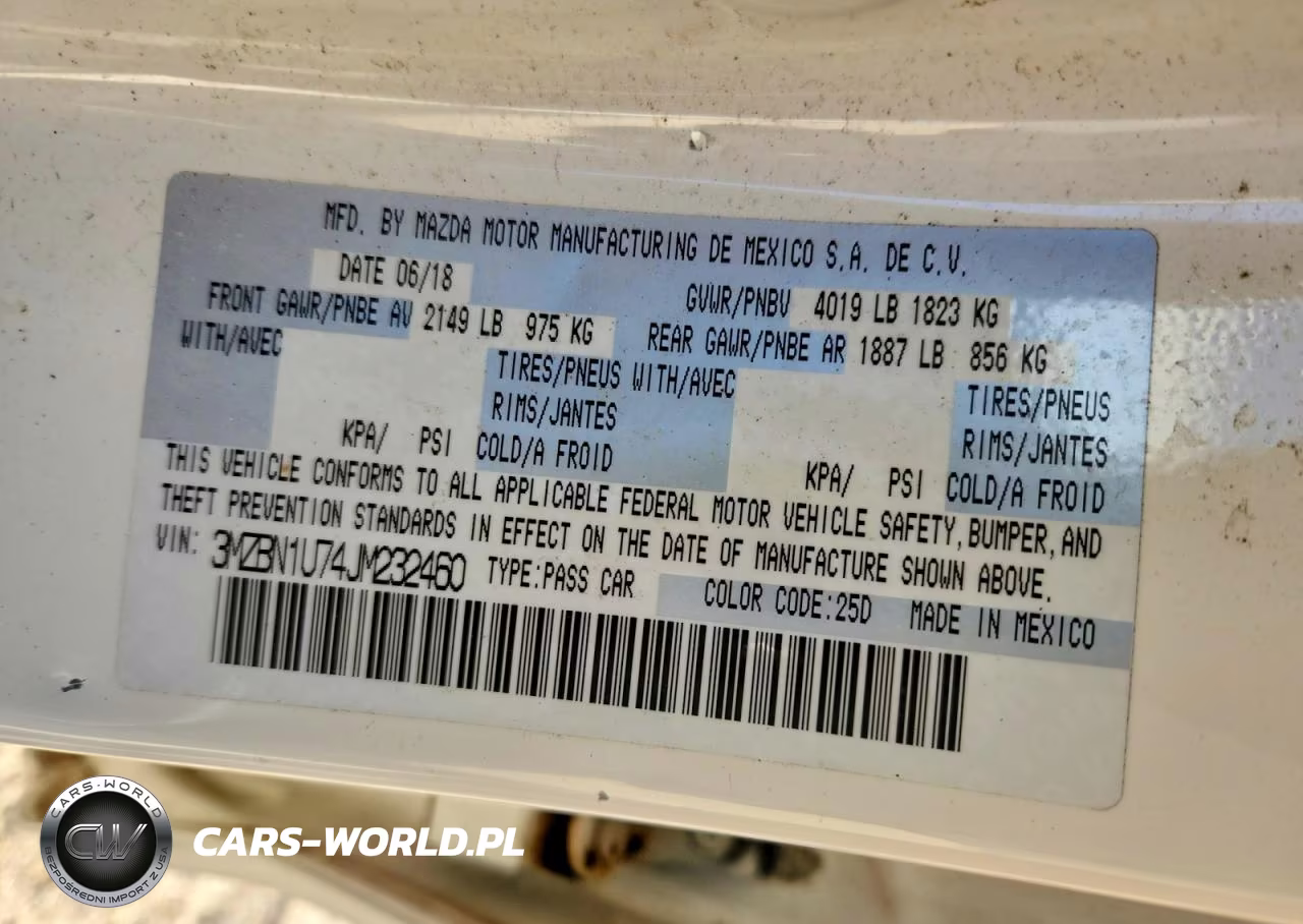 2018 Mazda 3 Sport VIN:3MZBN1U74JM232460 - 12