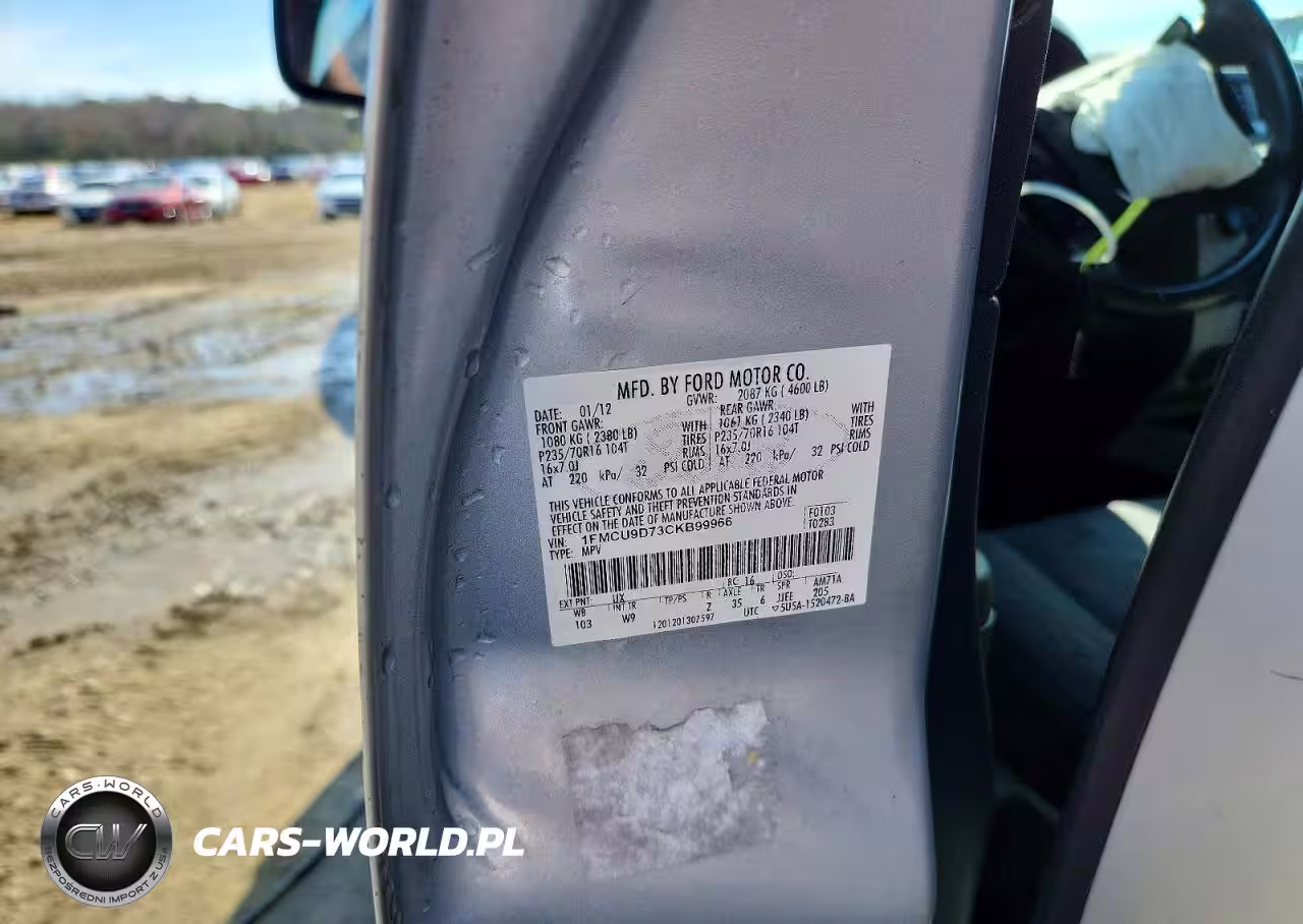 2012 Ford Escape Xlt VIN:1FMCU9D73CKB99966 - 13