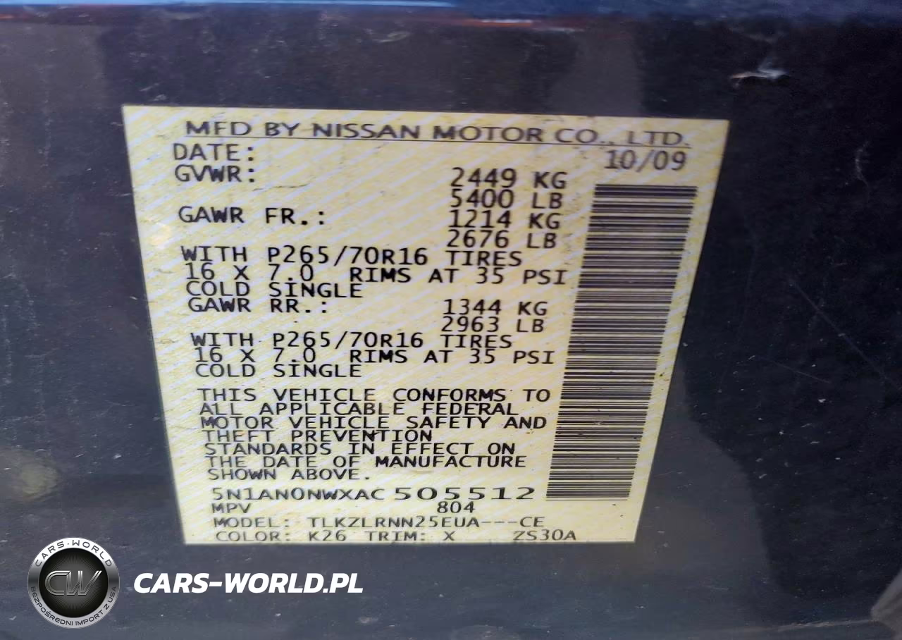 2010 Nissan Xterra X VIN:5N1AN0NWXAC505512 - 13