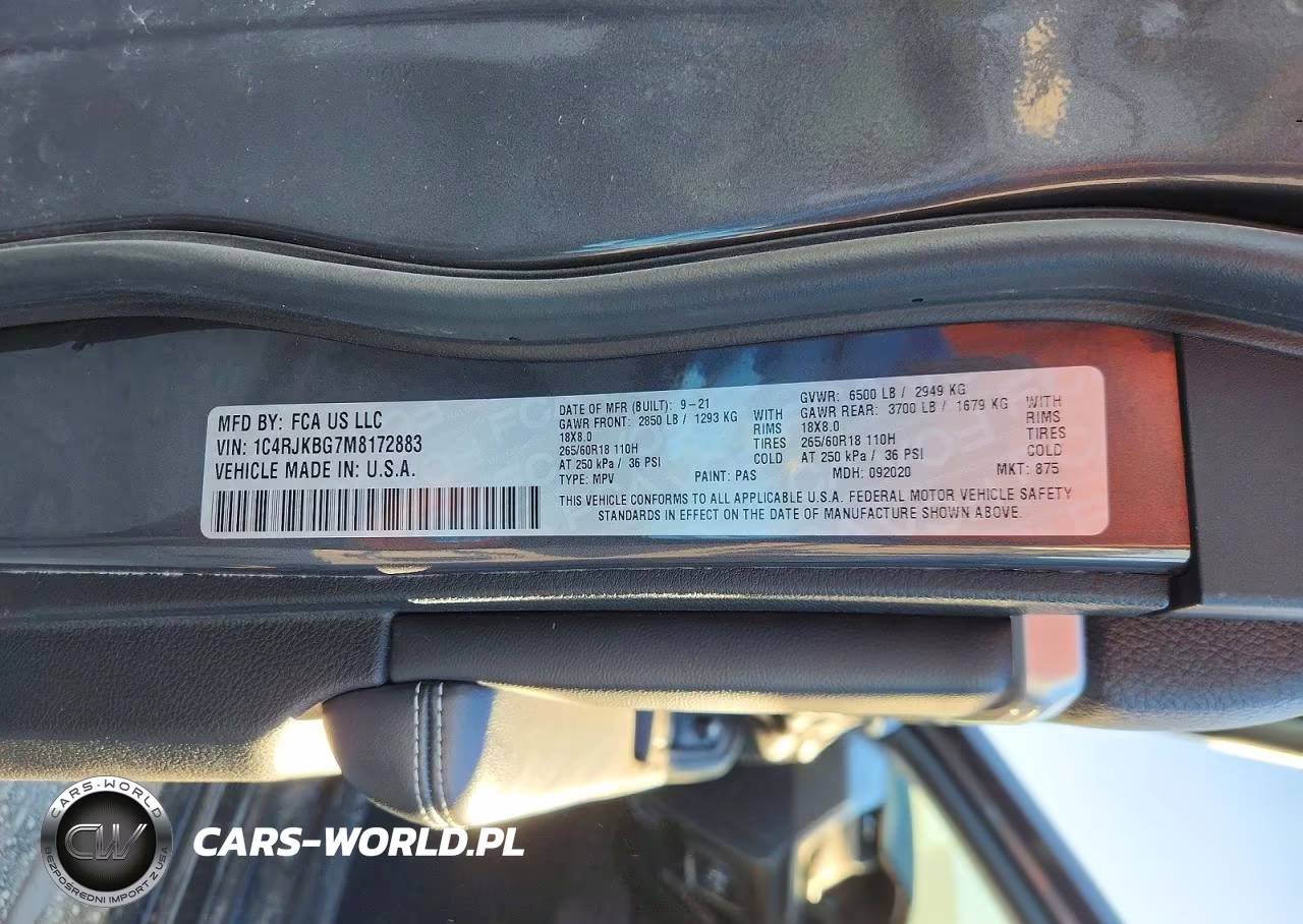 2021 Jeep Grand Cherokee L Limited VIN:1C4RJKBG7M8172883 - 13
