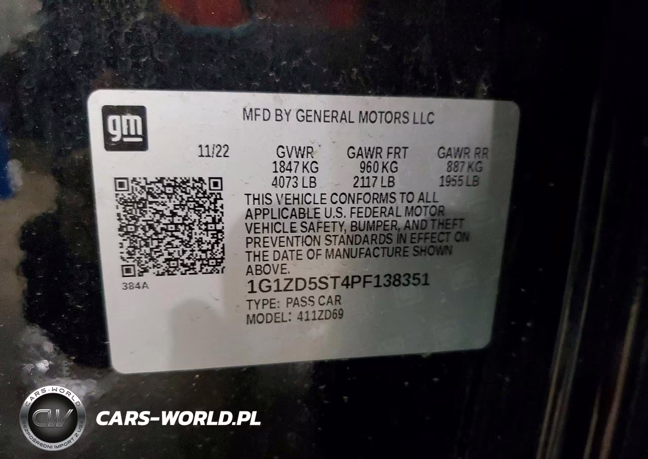 2023 Chevrolet Malibu Lt VIN:1G1ZD5ST4PF138351 - 12