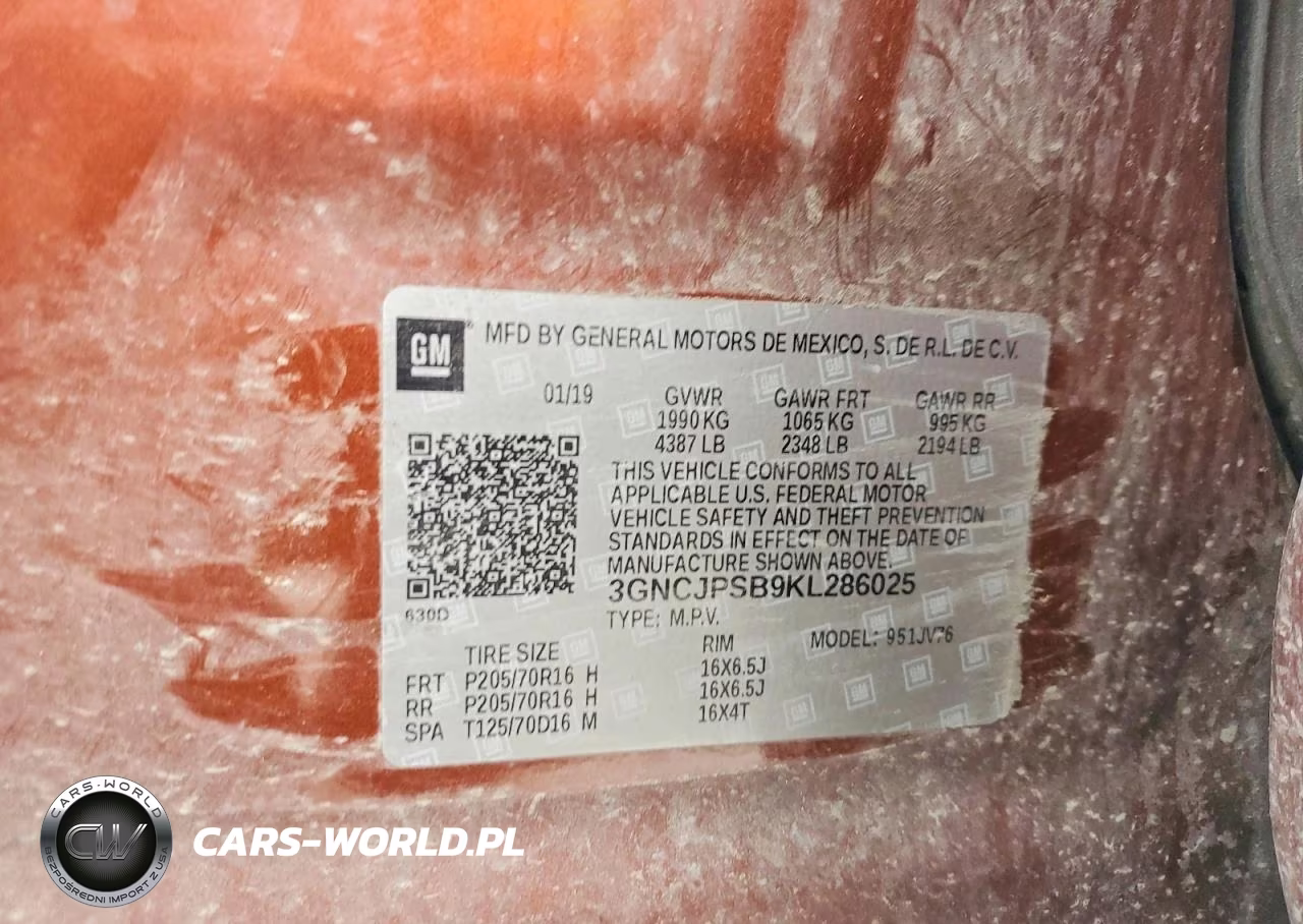 2019 Chevrolet Trax 1Lt VIN:3GNCJPSB9KL286025 - 13