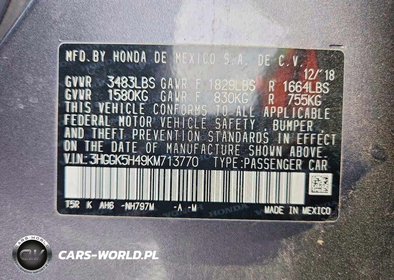 2019 Honda Fit Lx VIN:3HGGK5H49KM713770 - 13