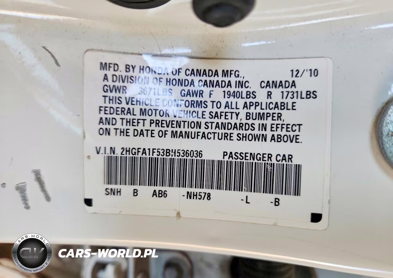 2011 Honda Civic Lx VIN:2HGFA1F53BH536036 - 13