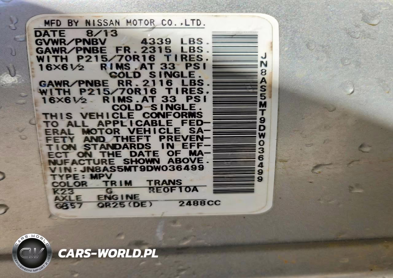2013 Nissan Rogue S VIN:JN8AS5MT9DW036499 - 14