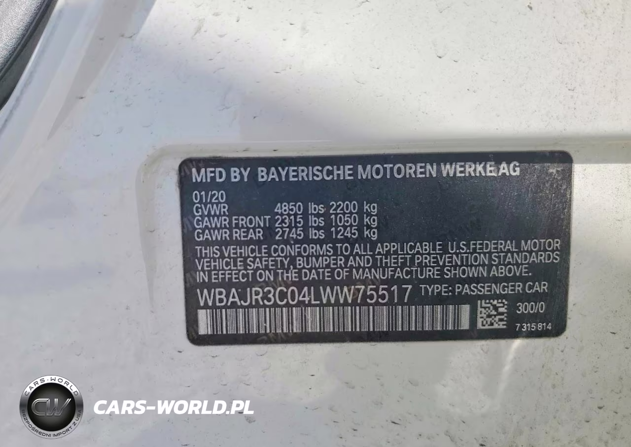 2020 BMW 530 I VIN:WBAJR3C04LWW75517 - 13