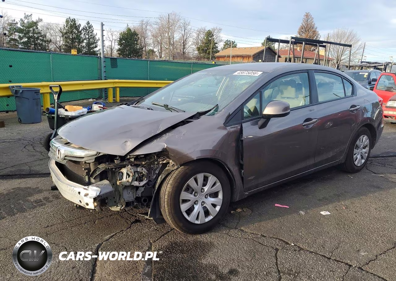 2012 Honda Civic Lx VIN:19XFB2F57CE107710 - 1
