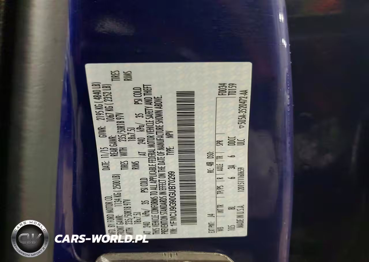 2016 Ford Escape Se VIN:1FMCU9G90GUB70299 - 13