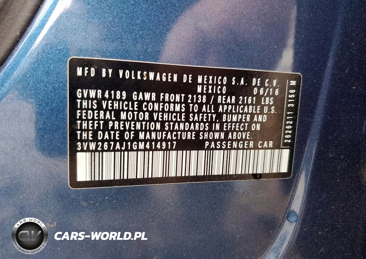 2016 Volkswagen Jetta S VIN:3VW267AJ1GM414917 - 12