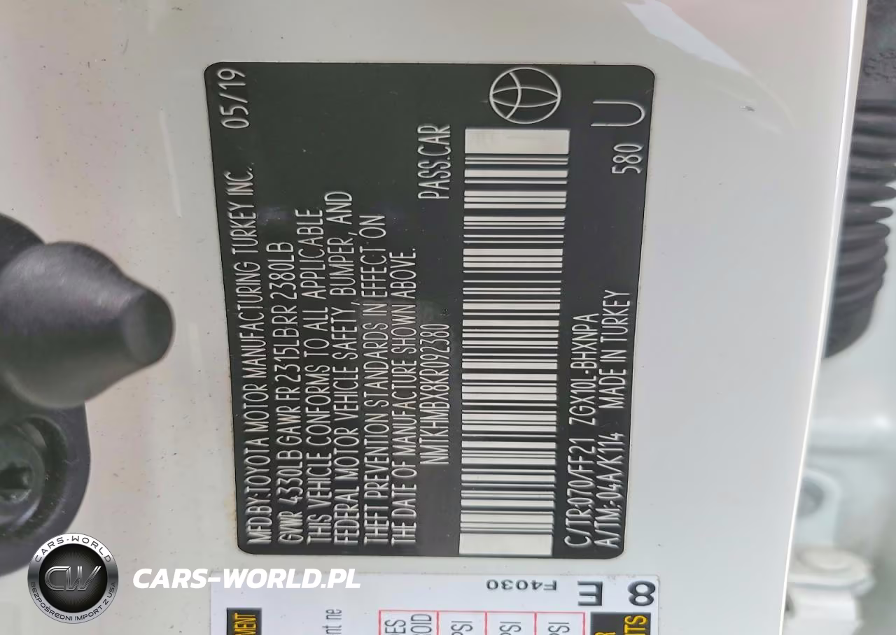 2019 Toyota C-Hr Xle VIN:NMTKHMBX8KR092380 - 13