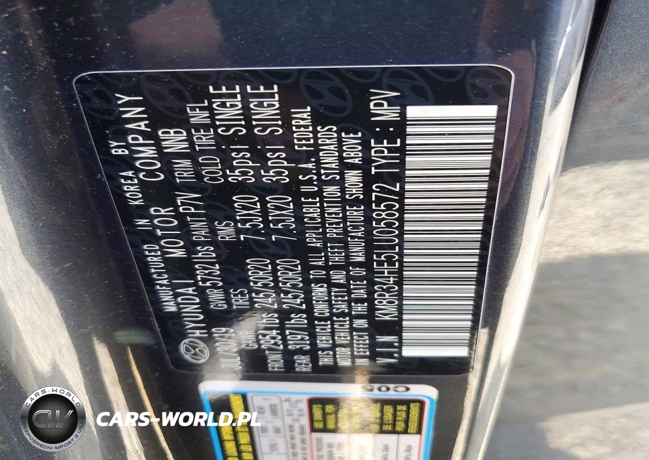 2020 Hyundai Palisade Sel VIN:KM8R34HE5LU058572 - 12