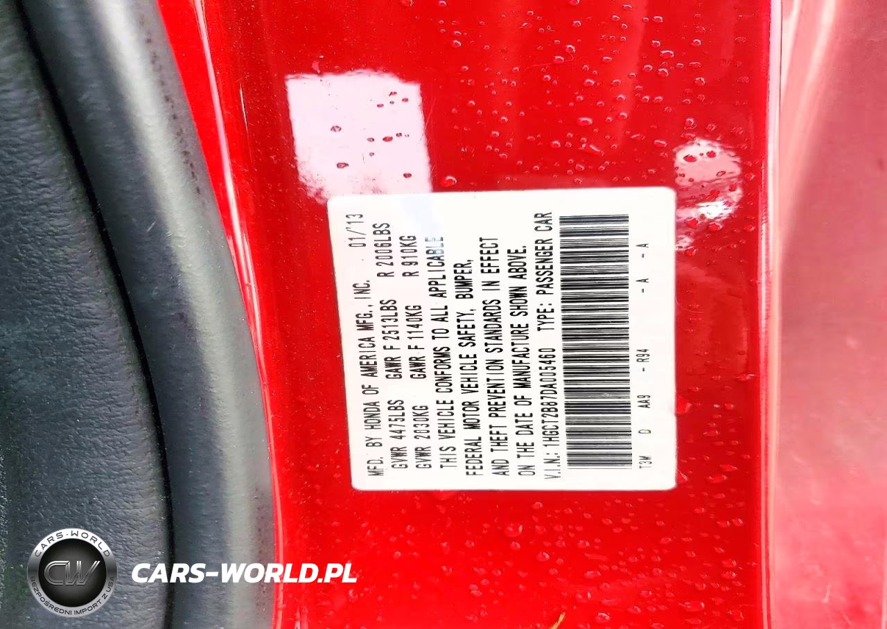 2013 Honda Accord Exl VIN:1HGCT2B87DA005460 - 13