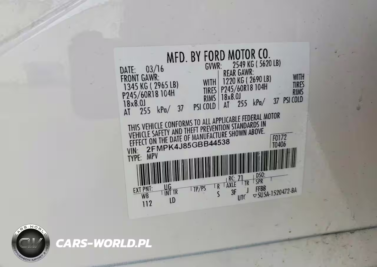 2016 Ford Edge Sel VIN:2FMPK4J85GBB44538 - 13