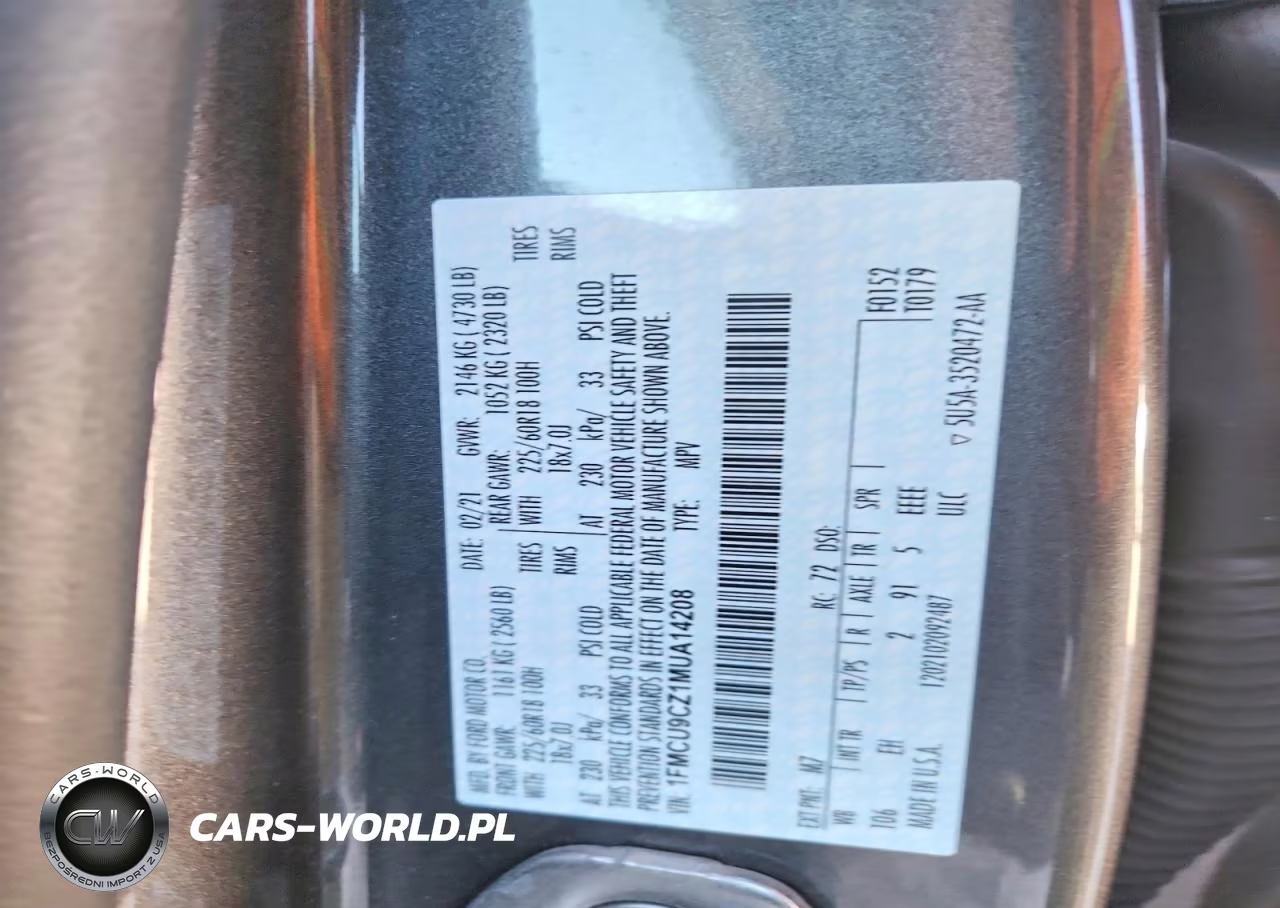 2021 Ford Escape Sel VIN:1FMCU9CZ1MUA14208 - 12