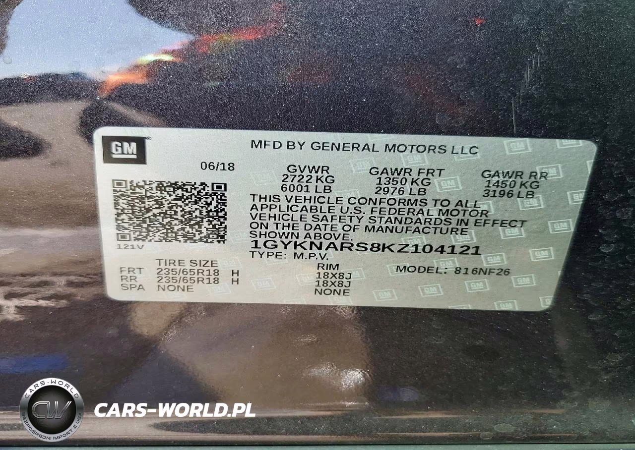 2019 Cadillac Xt5 VIN:1GYKNARS8KZ104121 - 13