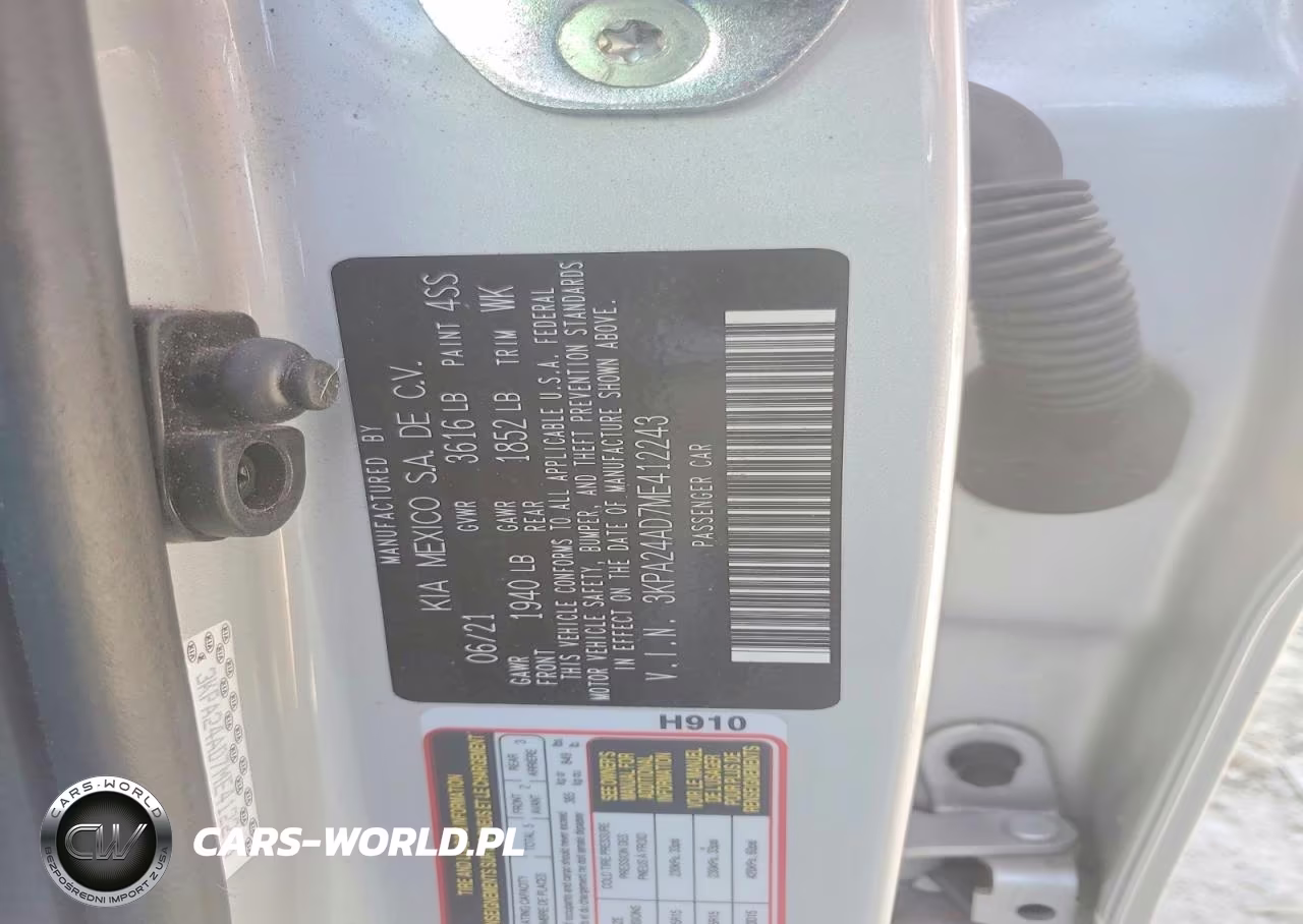 2021 Kia Rio Lx VIN:3KPA24AD7ME412243 - 12