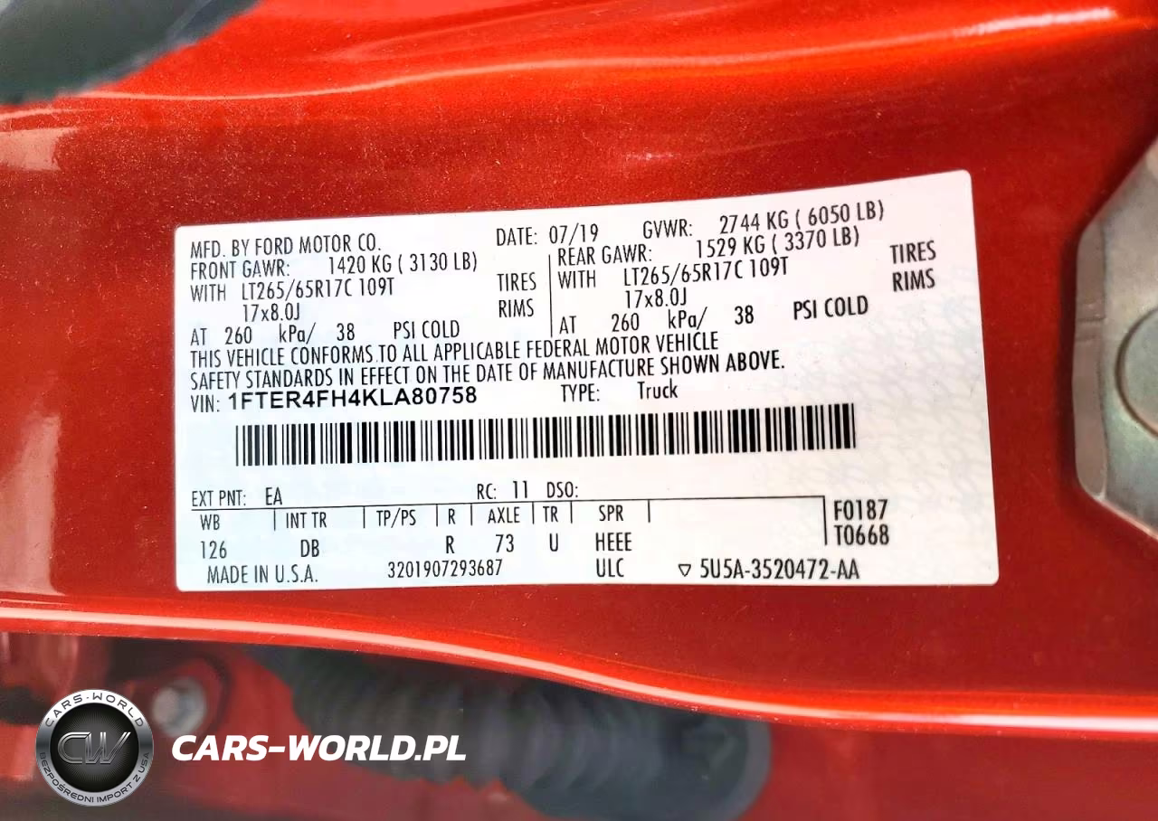 2019 Ford Ranger Xl VIN:1FTER4FH4KLA80758 - 12