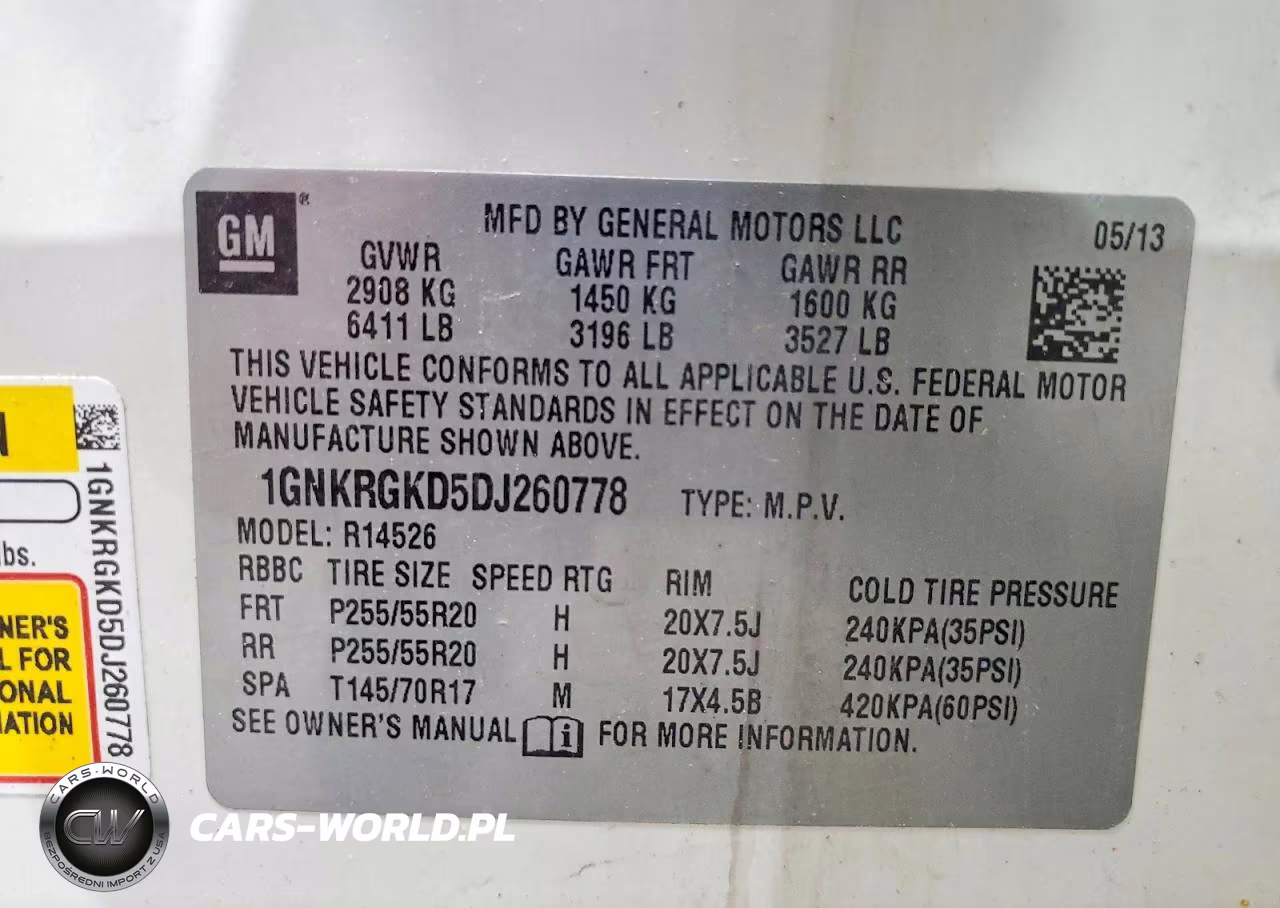 2013 Chevrolet Traverse Lt VIN:1GNKRGKD5DJ260778 - 13