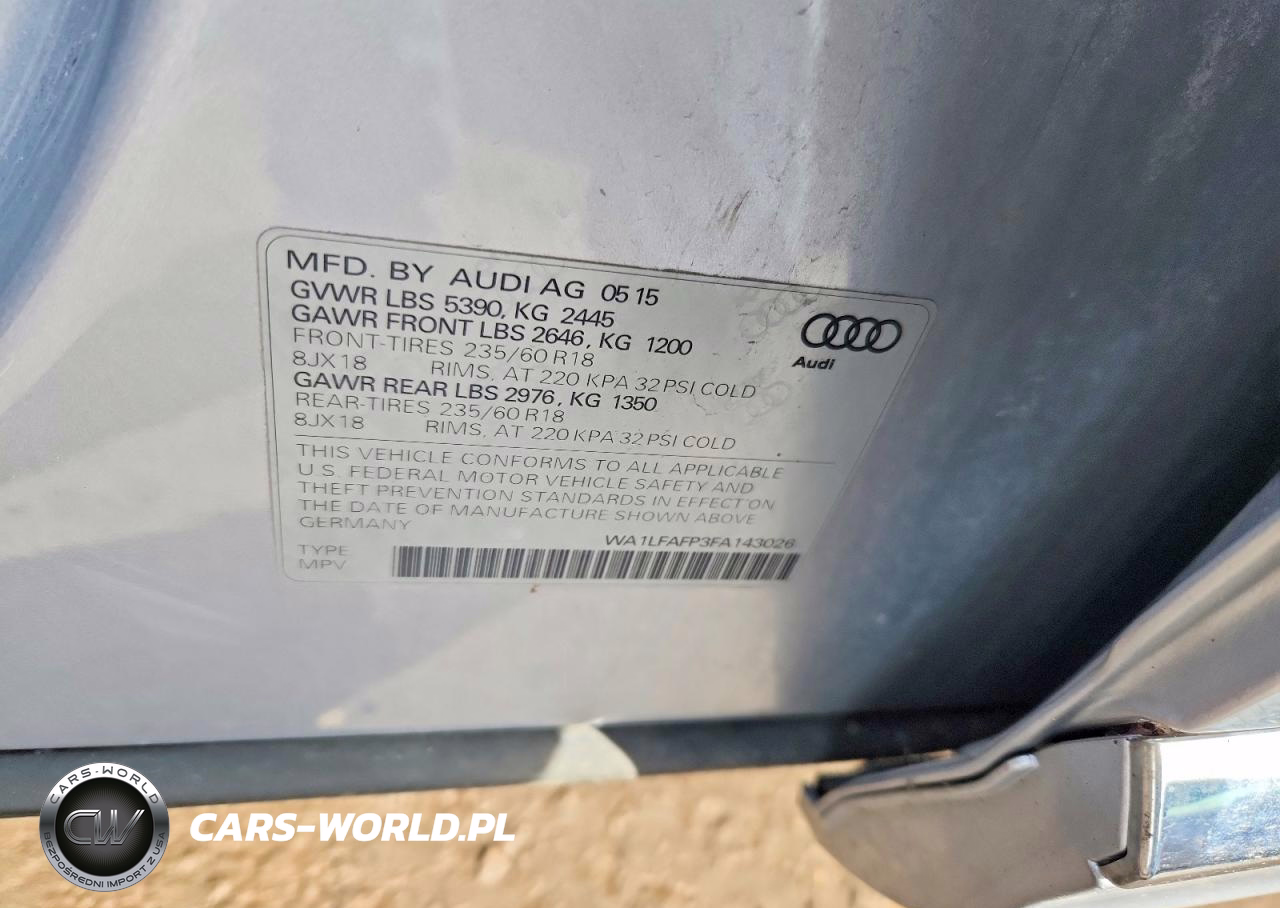 2015 Audi Q5 Premium Plus VIN:WA1LFAFP3FA143026 - 13