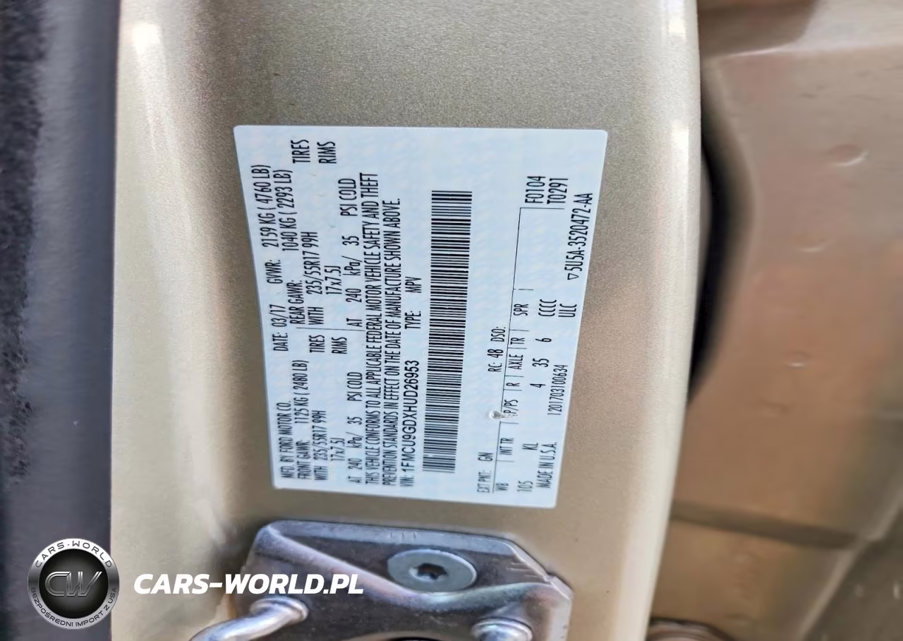 2017 Ford Escape Se VIN:1FMCU9GDXHUD26953 - 13