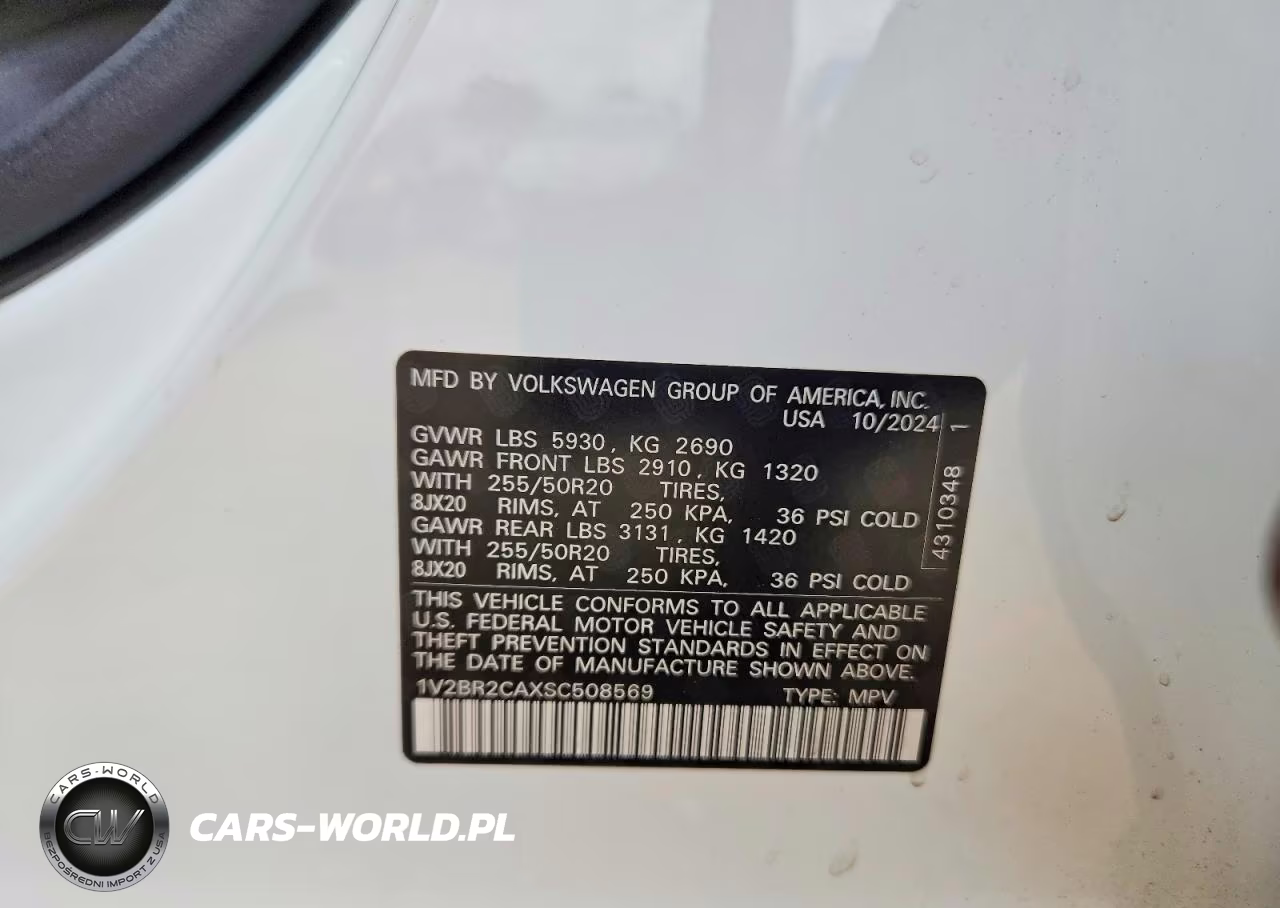2025 Volkswagen Atlas Sel VIN:1V2BR2CAXSC508569 - 14