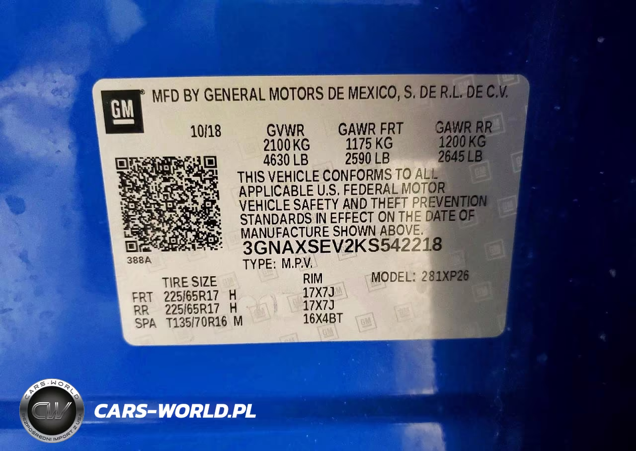 2019 Chevrolet Equinox Ls VIN:3GNAXSEV2KS542218 - 13
