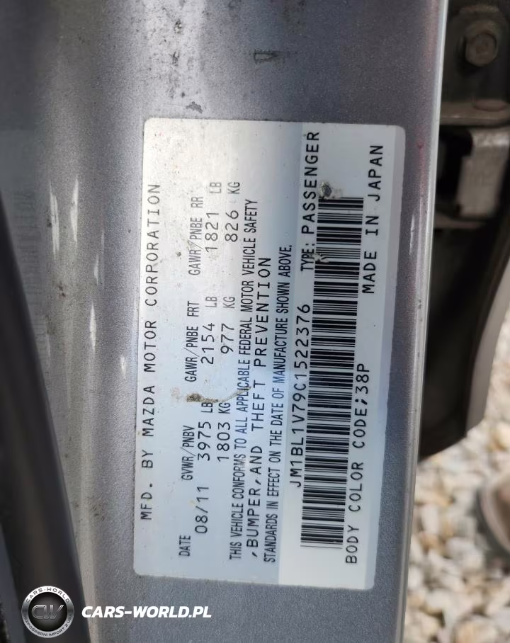 2012 Mazda 3 I VIN:JM1BL1V79C1522376 - 12