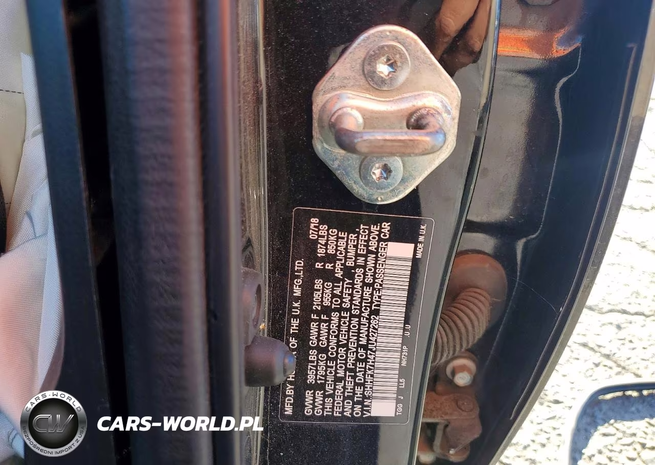 2018 Honda Civic Sport VIN:SHHFK7H47JU427262 - 12