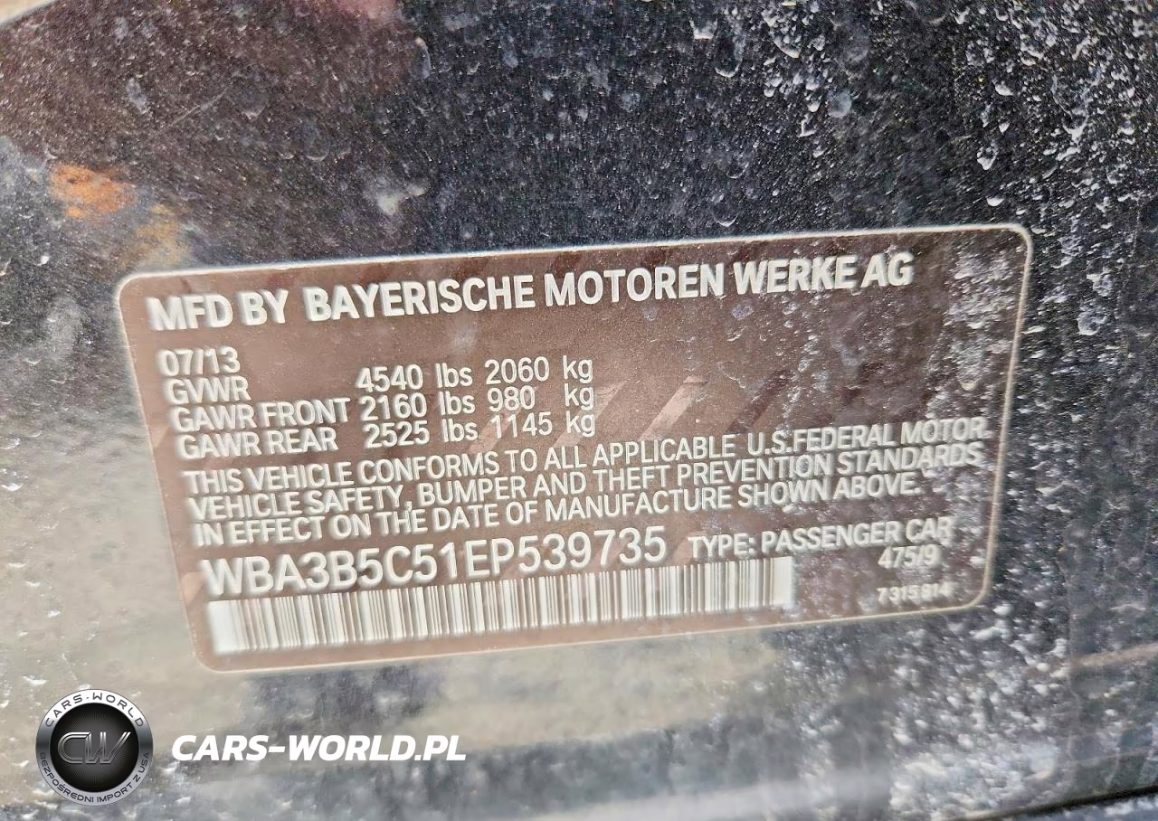 2014 BMW 328 Xi Sulev VIN:WBA3B5C51EP539735 - 12