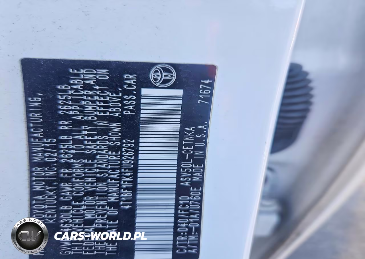 2015 Toyota Camry Le VIN:4T1BF1FK4FU926792 - 12